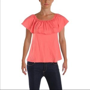 Red off shouldered top